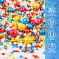 Red Blue And Yellow Sprinkles For Cake Decorating, 3.52Oz Funfetti Edible Pearl Sprinkles For Cupcake Baking Ice Cream Cookie, P