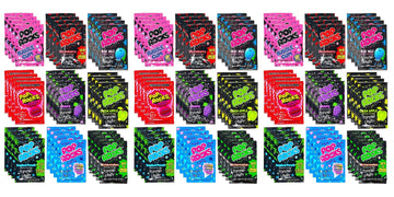 Munchbox Pop Rocks Candy - Bulk 108 Packets, 9 Assorted Flavors, Individually Wrapped, Blue, 108 Count