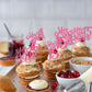 Rssta i Cupcake Toppers 24 Pack, Deep Pink, Mis Quince 15 Años Birthday Decorations