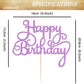 EONNCNT Happy Birthday Cake Topper - Purple Glitter - 6.3x8.2 inches - Paper Material