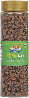 Rani Mitha Paan (Sweet Paan) 3.1oz (90g) PET Jar ~ Indian After Meal Digestive Treat | Vegan | Gluten Friendly | NON-GMO | India