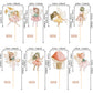 ZHUOWEISM Fairy Cupcake Toppers, 40 PCS Double-Sided Mushroom House & Angel Design, Paper, for Baby Showers & Birthday Parties