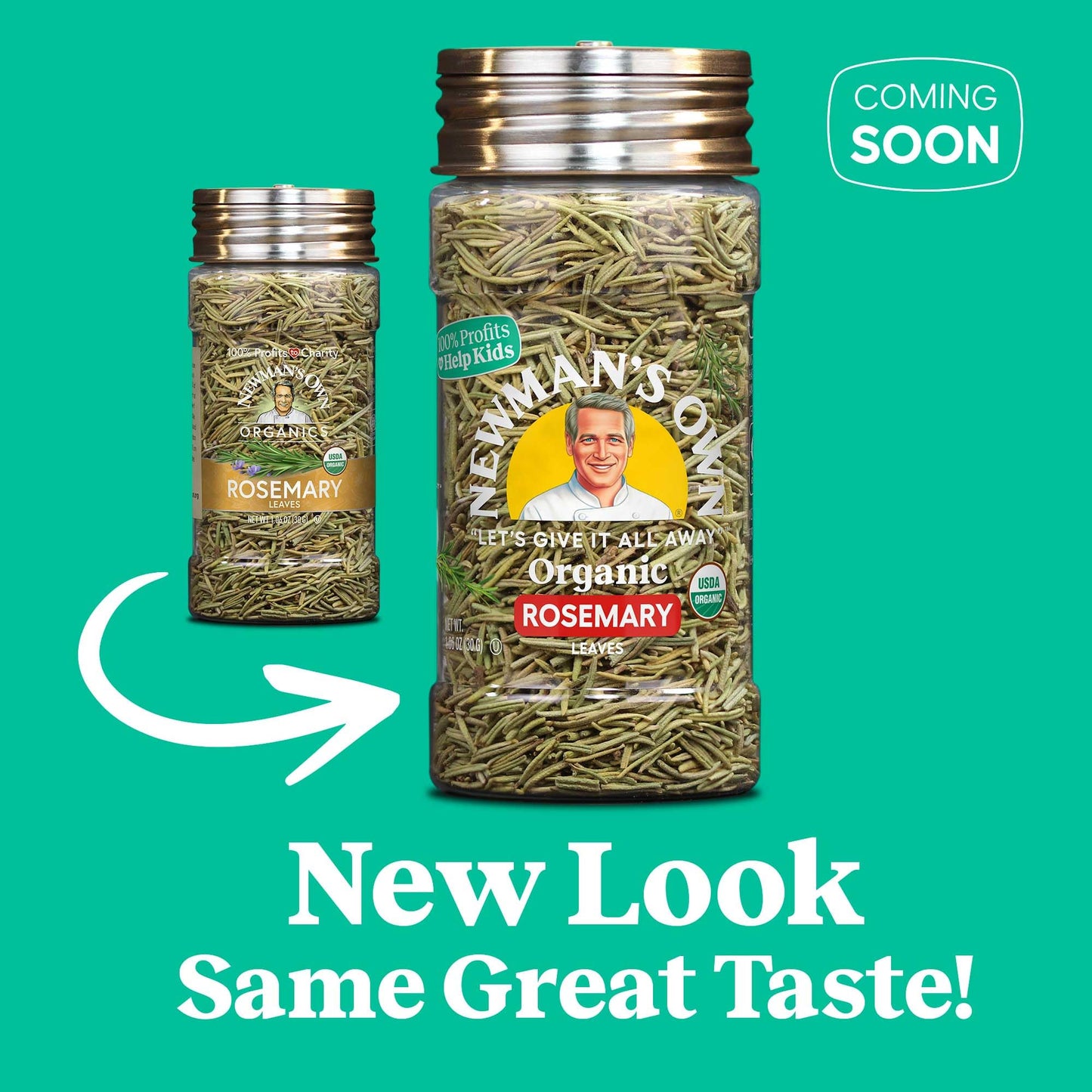 Newman'S Own Organic Rosemary Leaf, Perfect For Roasted Meats And Vegetables, Usda Certified Organic, Non-Gmo, Kosher, 1.06 Oz.