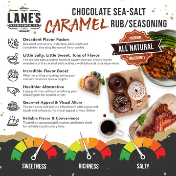 Lanes Chocolate Sea-Salt Caramel Seasoning, All-Natural, Gluten-Free, 4.6 Oz