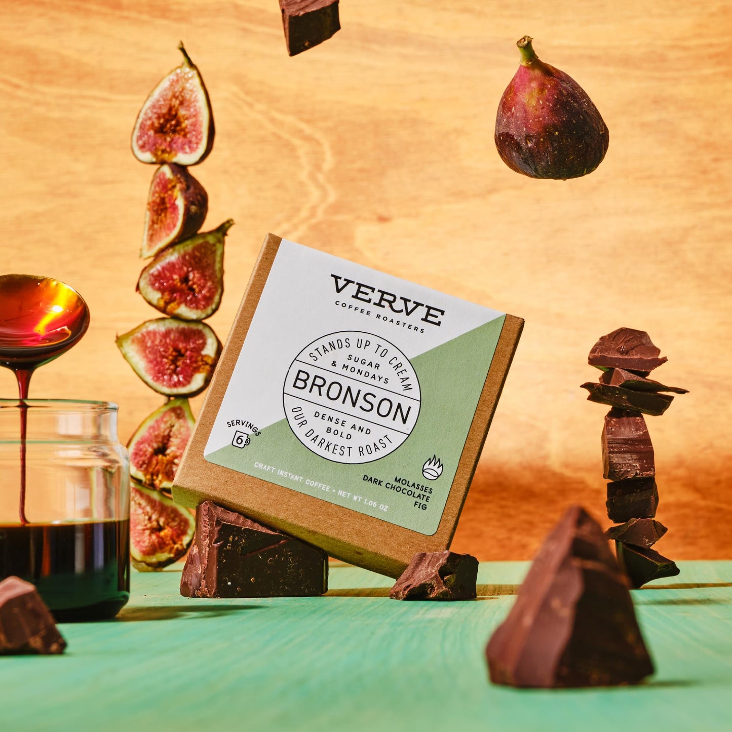 Verve Coffee Roasters Craft Instant Coffee Bronson Blend | French Dark Roast, Ground, Hand-Roasted | Enjoy Hot Or Cold | Up To 6