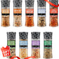 Soeos Spice Seasoning Set of 9 with Integrated Grinders, Individual Spice Grinder, Pure and Fresh Perfect for BBQ Seasoning Gift
