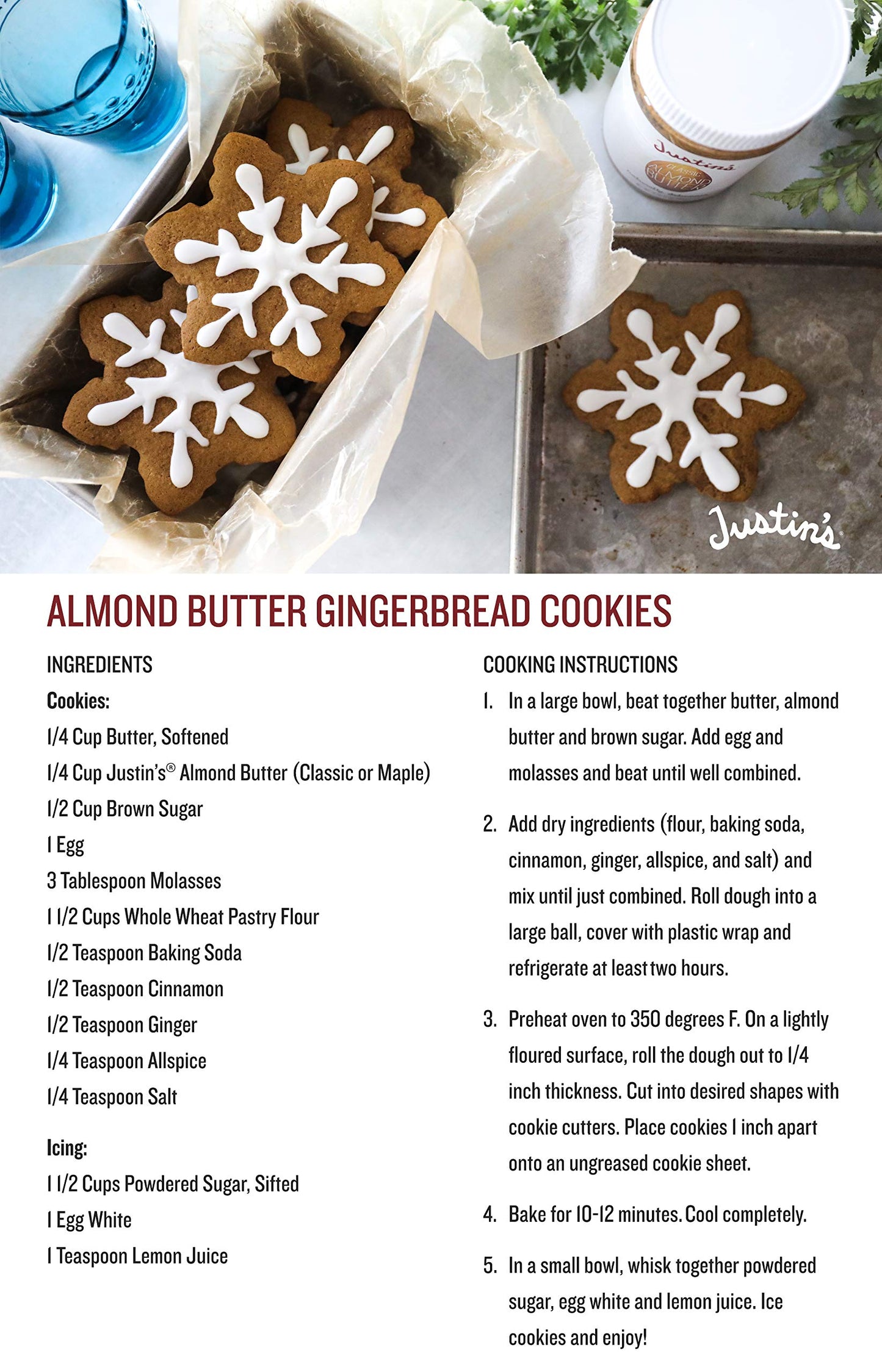 Justins Almond Butter, Gluten-free, Non-GMO, Keto-friendly, 16 Ounce Jar, Pack of 6