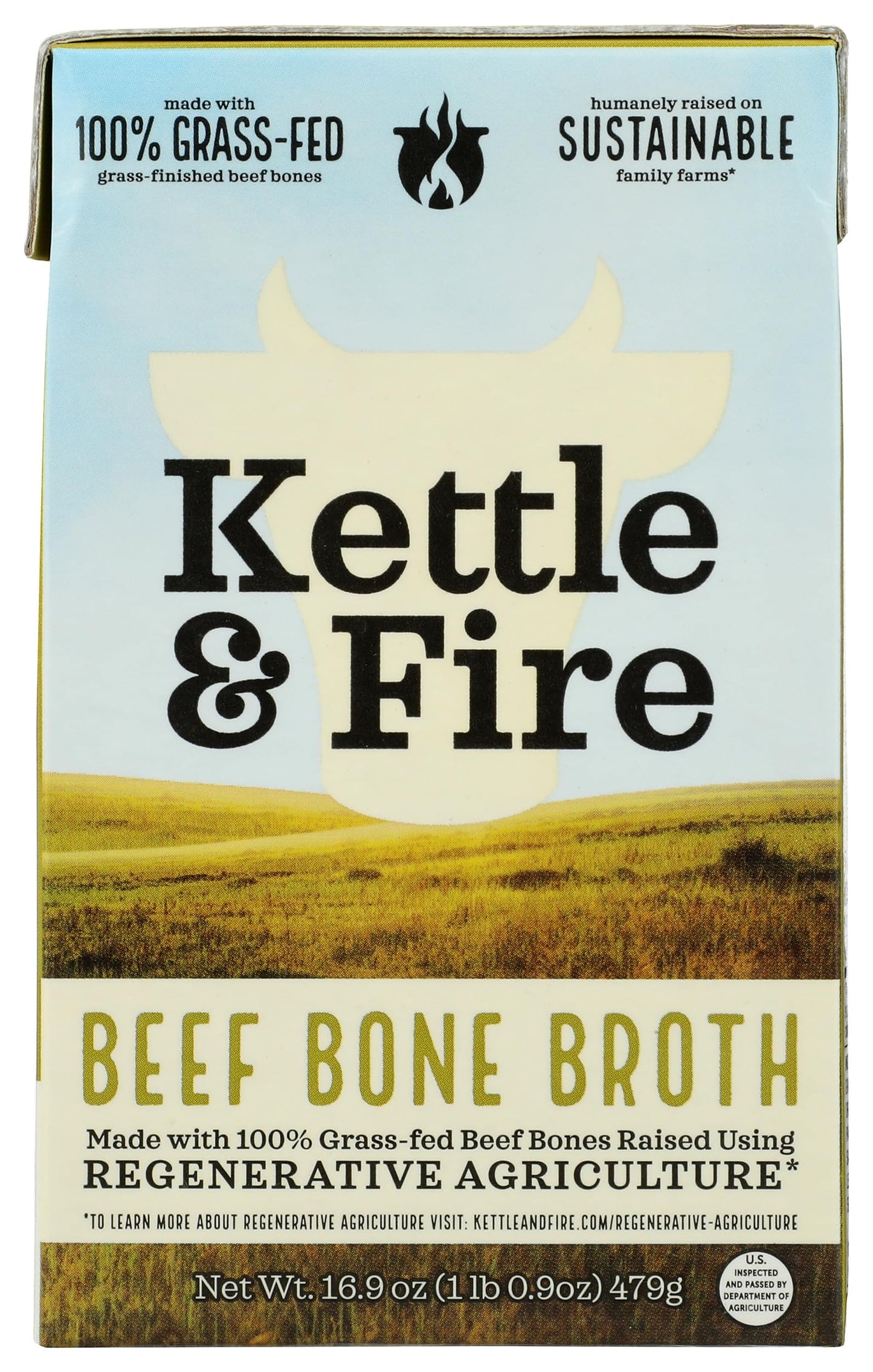 Kettle & Fire Regenerative Agriculture Beef Bone Broth, 16.9 OZ