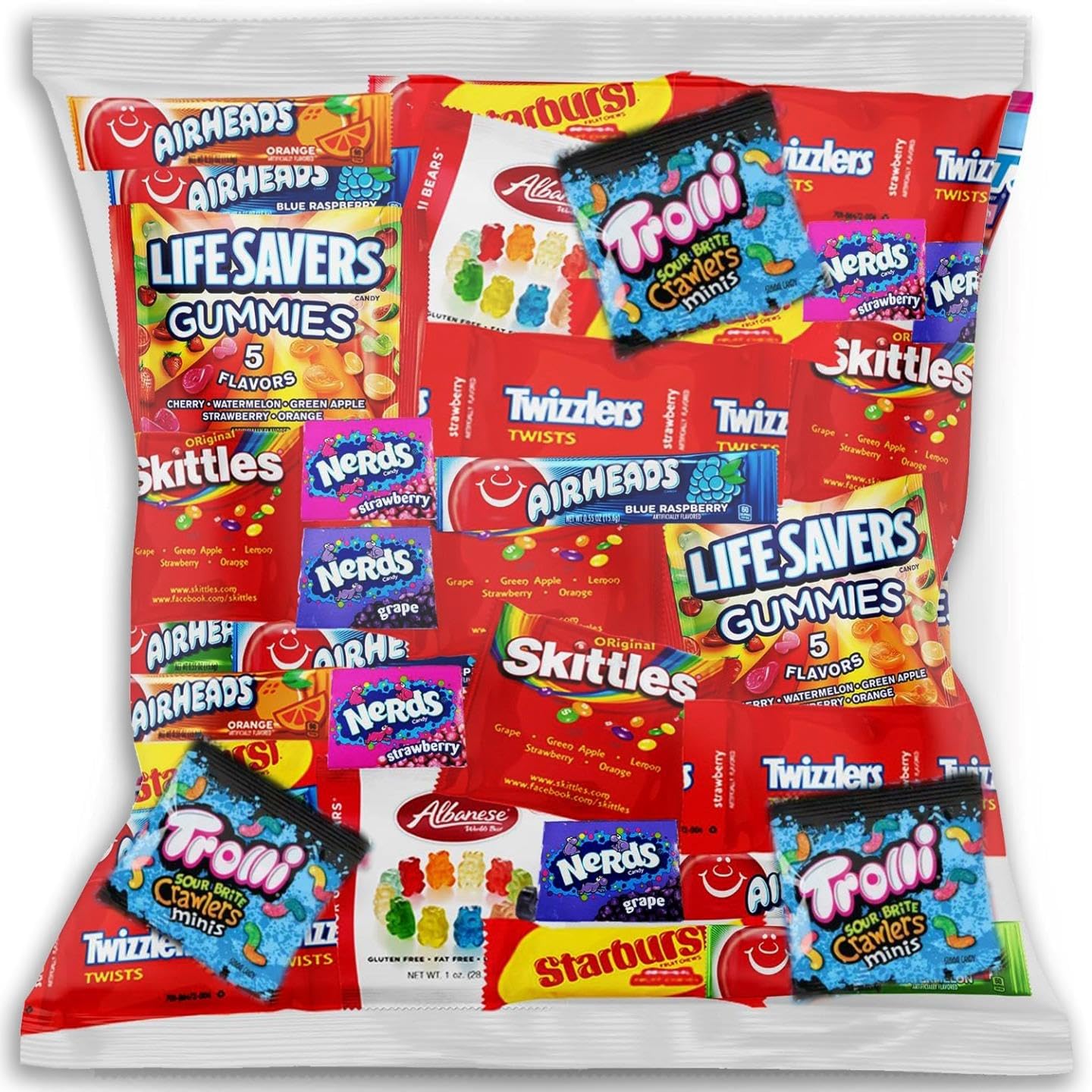 The LakeHouse Mixed Candy Assortment - 2 Pound Bulk Variety Pack - Individually Wrapped Fruity, Sour, Gummy, Chewy Treats