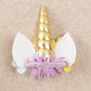 Nishine Rose Floral Unicorn Cake Topper Birthday Party Cake Decoration (Gold&Pink)