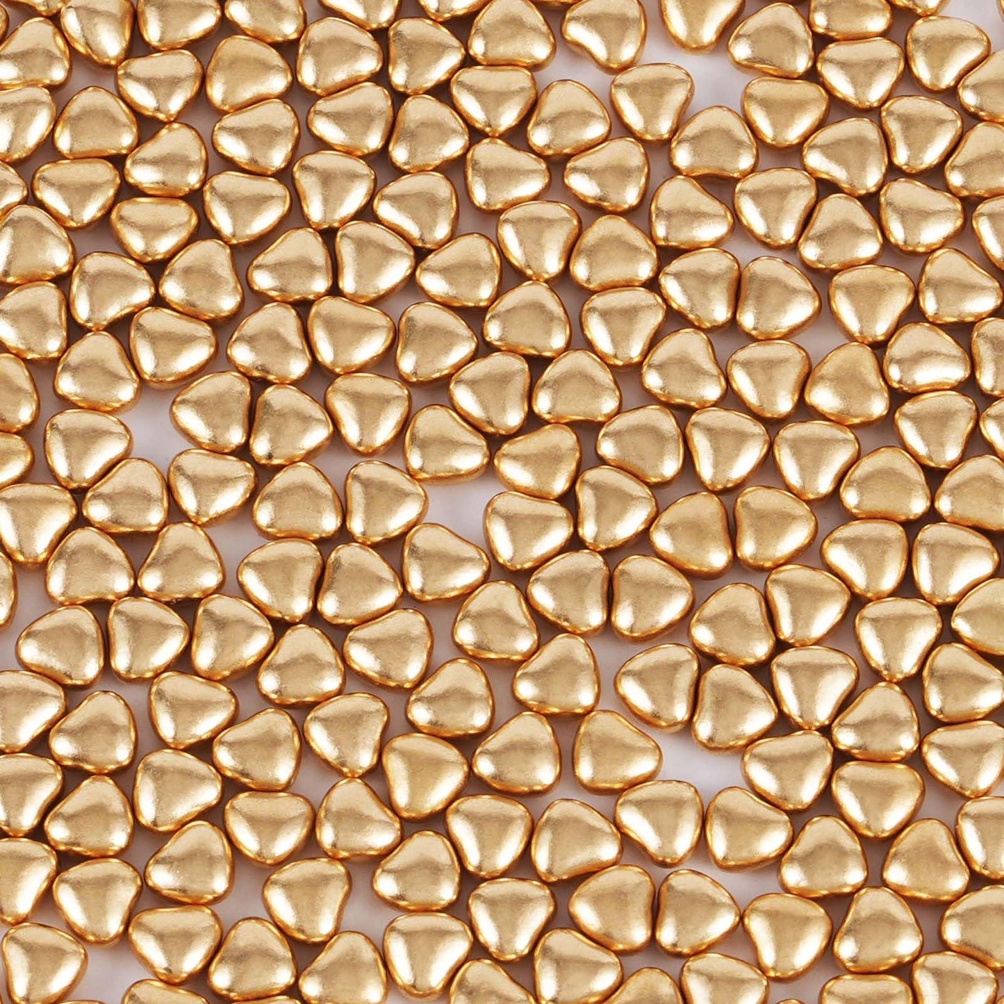 Kasvan Gold Heart Shapes Sprinkles - Edible Candy Pearls 100G/3.58 Oz, Mix Size, Baking Cake Decorations, Ice Cream Toppings And
