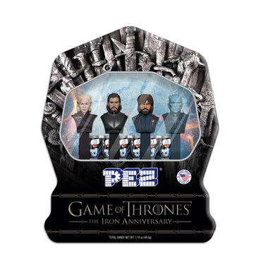 Pez Candy Game Of Thrones The Iron Set Jon Snow, Daenrys, Night King, Tyrion With Dragon Fruit Flavored Candy