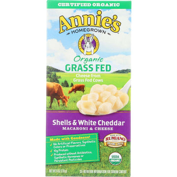 Annies Homegrown Macaroni And Cheese Shell White Cheddar 6 Oz