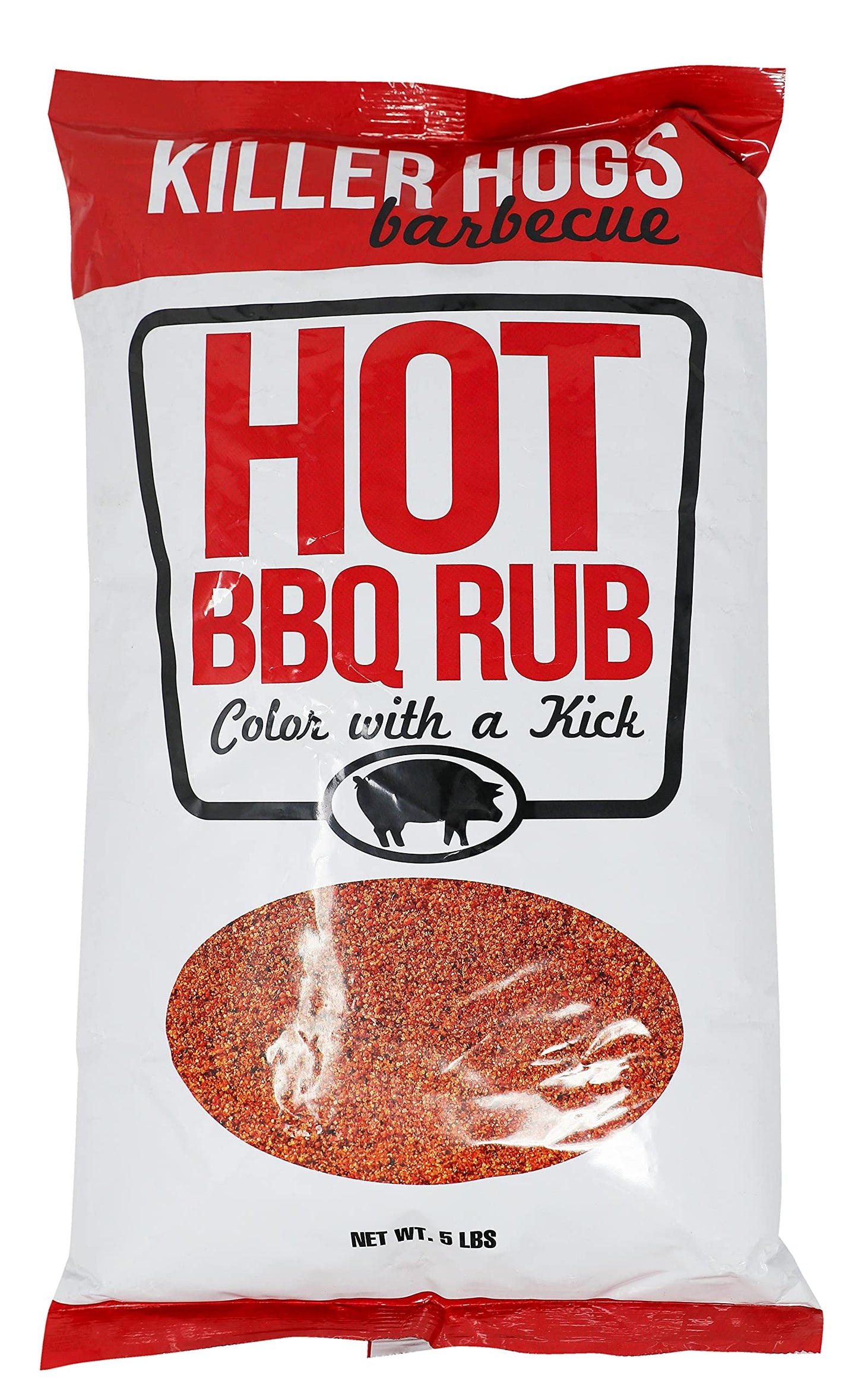 Killer Hogs HOT BBQ Rub | Championship Grill Seasoning for Beef, Steak, Burgers, Pork, and Chicken | 5 Pounds