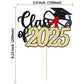 Gyufise 1 Pack Class Of 2025 Cake Topper Gold Glitter Diploma Cap 2025 Graduation Cake Pick Decoration For Senior High School University College Graduation Congrats Grad Party Decorations