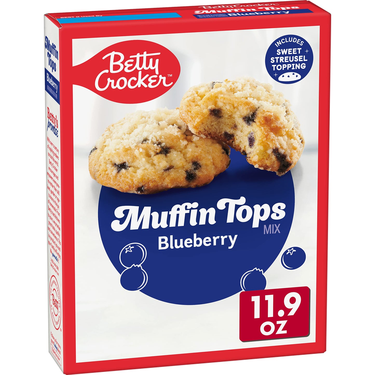 Betty Crocker Muffin Tops Mix, Blueberry, With Topping, 11.9 Oz