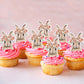 Keaziu 40-Pack Edible Wafer Paper Easter Cupcake Toppers - Rabbit Ears Party Decorations - Food Decor Appetizers Top Picks