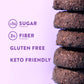 HighKey Low Carb Keto Brownie Bites - Keto Snack Low Carb Snack Sugar Free Chocolate Protein Cookies Sugar Free Snacks Gluten Fr