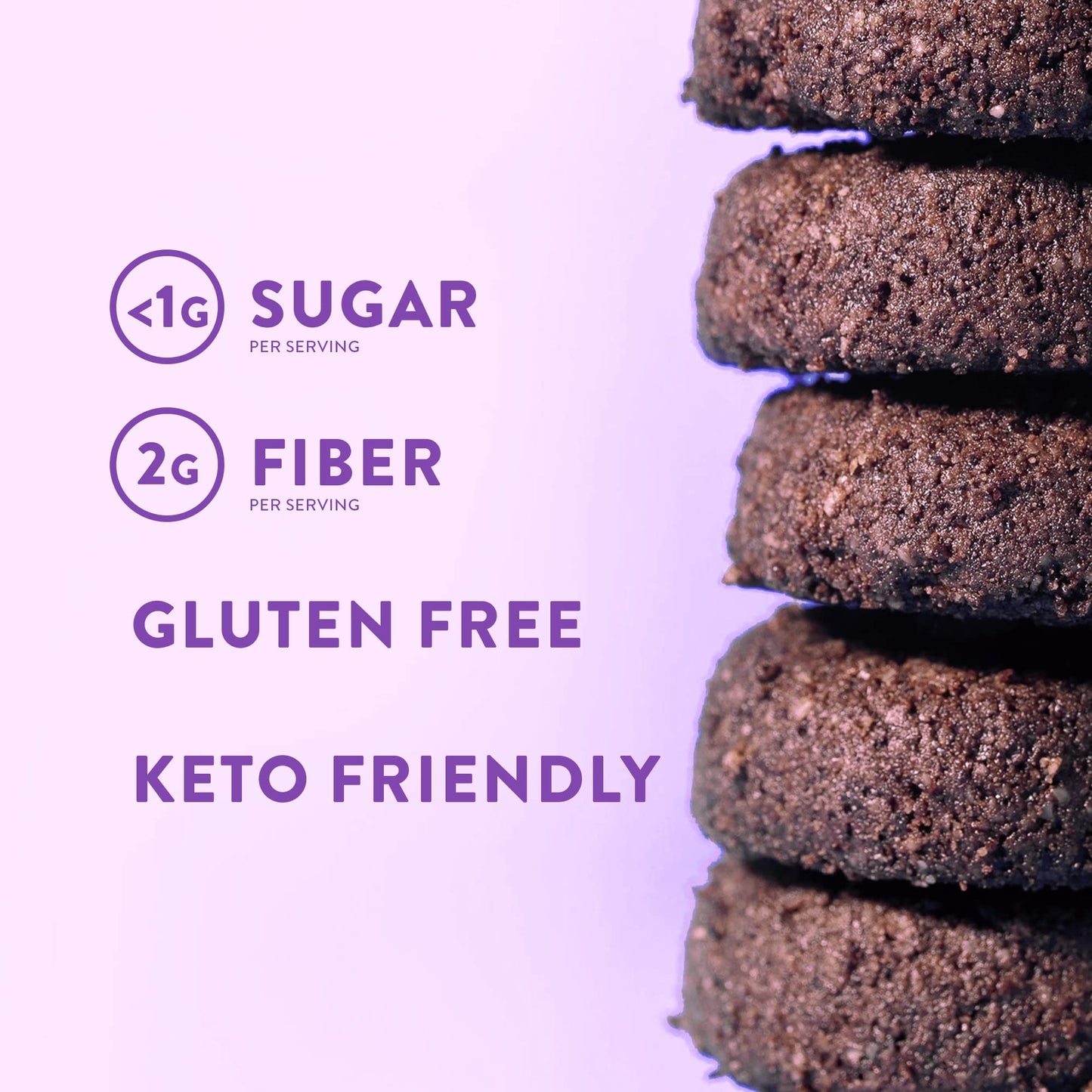 HighKey Low Carb Keto Brownie Bites - Keto Snack Low Carb Snack Sugar Free Chocolate Protein Cookies Sugar Free Snacks Gluten Fr