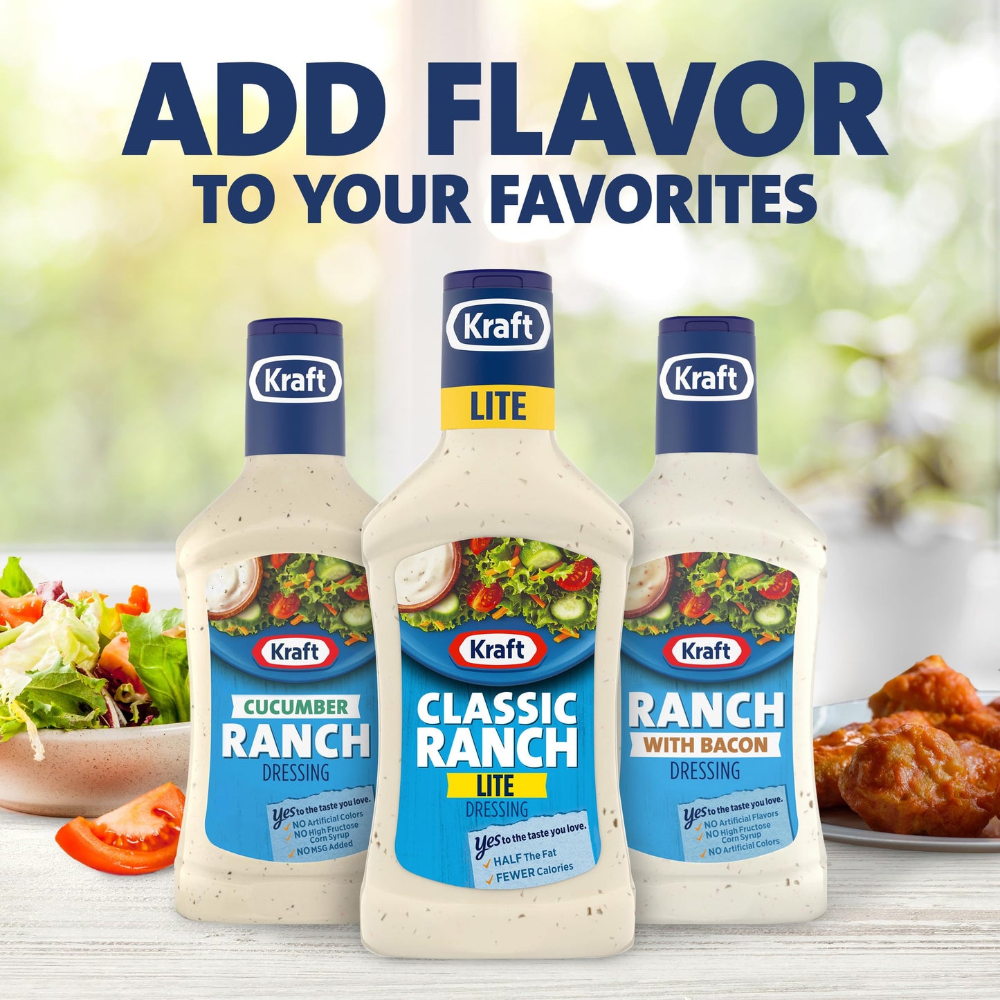 Kraft Classic Ranch Lite Salad Dressing (16 fl oz Bottle)