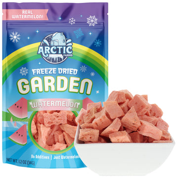 Arctic Farms Garden Pure Freeze Dried Watermelon Fruit, No Sugar Added, Crunchy Snack (Watermelon)