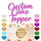 EDSG Personalized Cake Topper - Happy Birthday & Wedding Decor - 7x4.7 - Pink Glitter