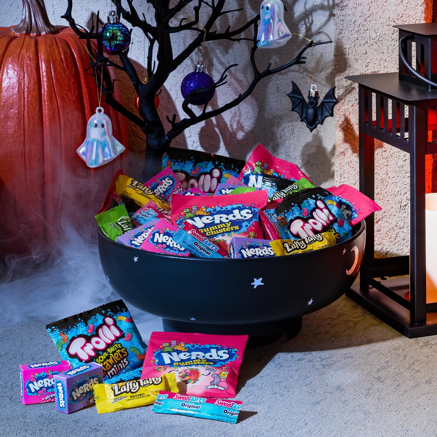 Halloween Candy Core Winners Trick-or-Treat Variety Bag  Nerds Gummy Clusters  Sweetarts  Trolli  Laffy Taffy  and Nerds Original  180 Pieces  59.76 Ounces