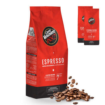 Caffe Vergnano 1882 Espresso Whole Bean Arabica Roast Coffee - Italian Medium Roast Coffee Beans with Notes of Chocolate, Nuts &