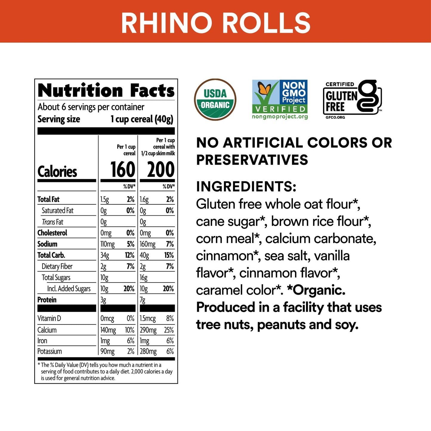 Envirokidz Rhino Rolls Organic Cinnamon Bun Cereal,9.5 Ounce,Gluten Free,Non-Gmo,Envirokidz By Nature'S Path