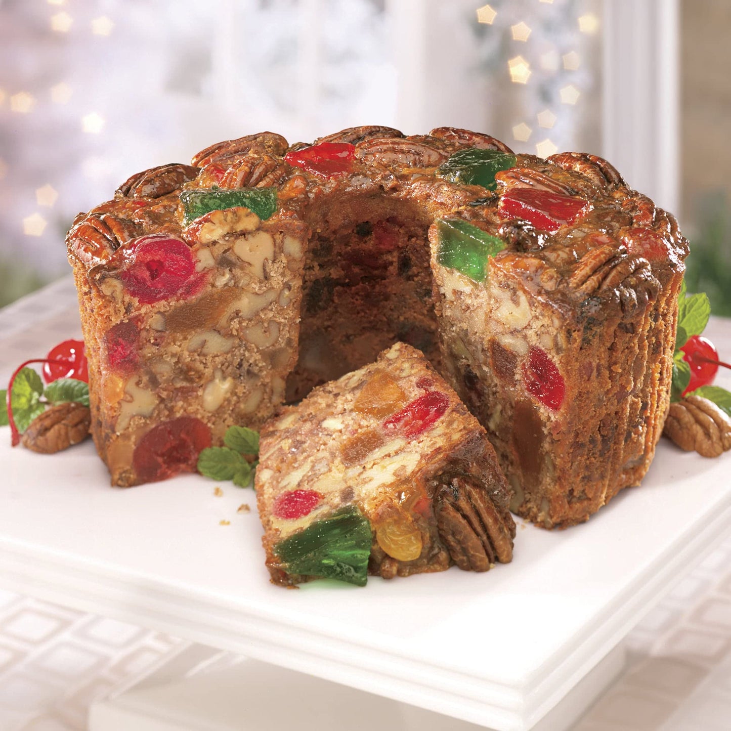 The Swiss Colony Christmas Fruitcake - Traditional Bakery Dessert with Whole Fruit and Nuts, Sweet and Buttery Rich Holiday Trea