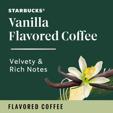 Starbucks Ground Coffee, Vanilla Flavored Coffee, Naturally Flavored, 100% Arabica, 3 Bags (11 Oz Each)