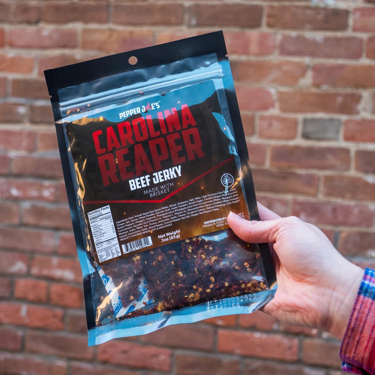 Pepper Joes Carolina Reaper Beef Jerky - Dangerously Delicious Spicy Beef Jerky With Worlds Hottest Pepper And Premium Brisket C