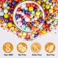 Twisweet Rainbow Pearl Sprinkles for Cake Decorating, Edible Sugar Pearls for Baking, Mix Size, Cake Topper Cupcake Cookie Ice C