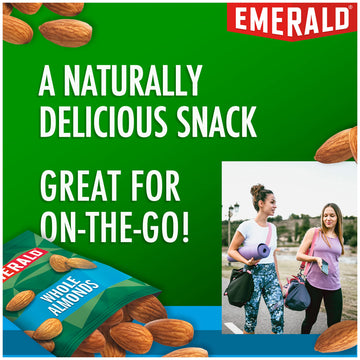 Emerald Nuts Whole Almonds 7ct (1-Pack), 100-Calorie Individual Packs, Kosher Certified, Non-GMO, Contains No Artificial Preserv