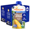 Happy Tot Organics Stage 4 Baby Food Pouches, Gluten Free, Vegan Snack, Fiber & Protein Fruit & Veggie Puree, Pears, Blueberries & Spinach, 4 Ounce (Pack of 16)