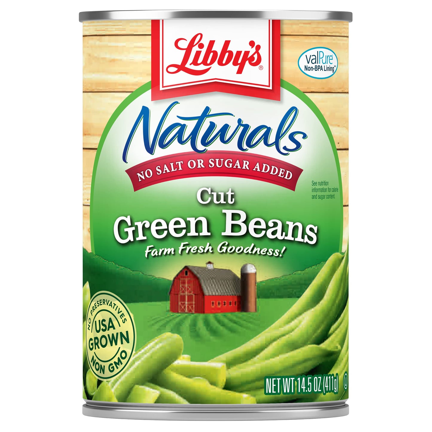 Libby s Naturals Cut Green Beans | No Added Salt, No Added Sugar | Naturally Delicious, Mild & Subtly Sweet | Crisp-Tender Bite