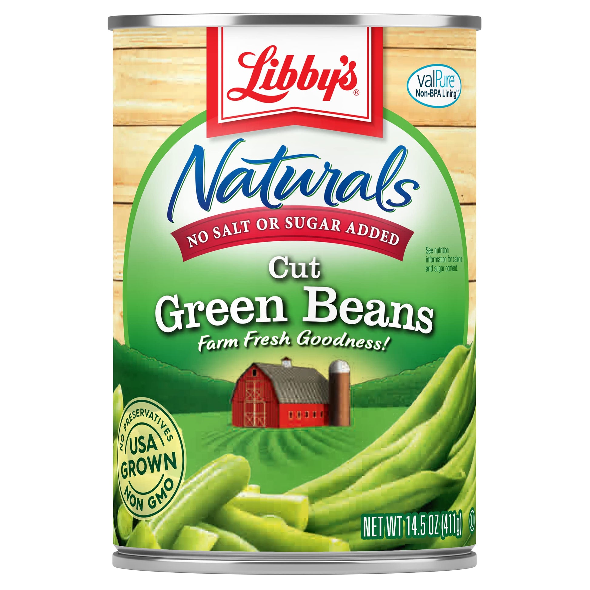 Libby s Naturals Cut Green Beans | No Added Salt, No Added Sugar | Naturally Delicious, Mild & Subtly Sweet | Crisp-Tender Bite