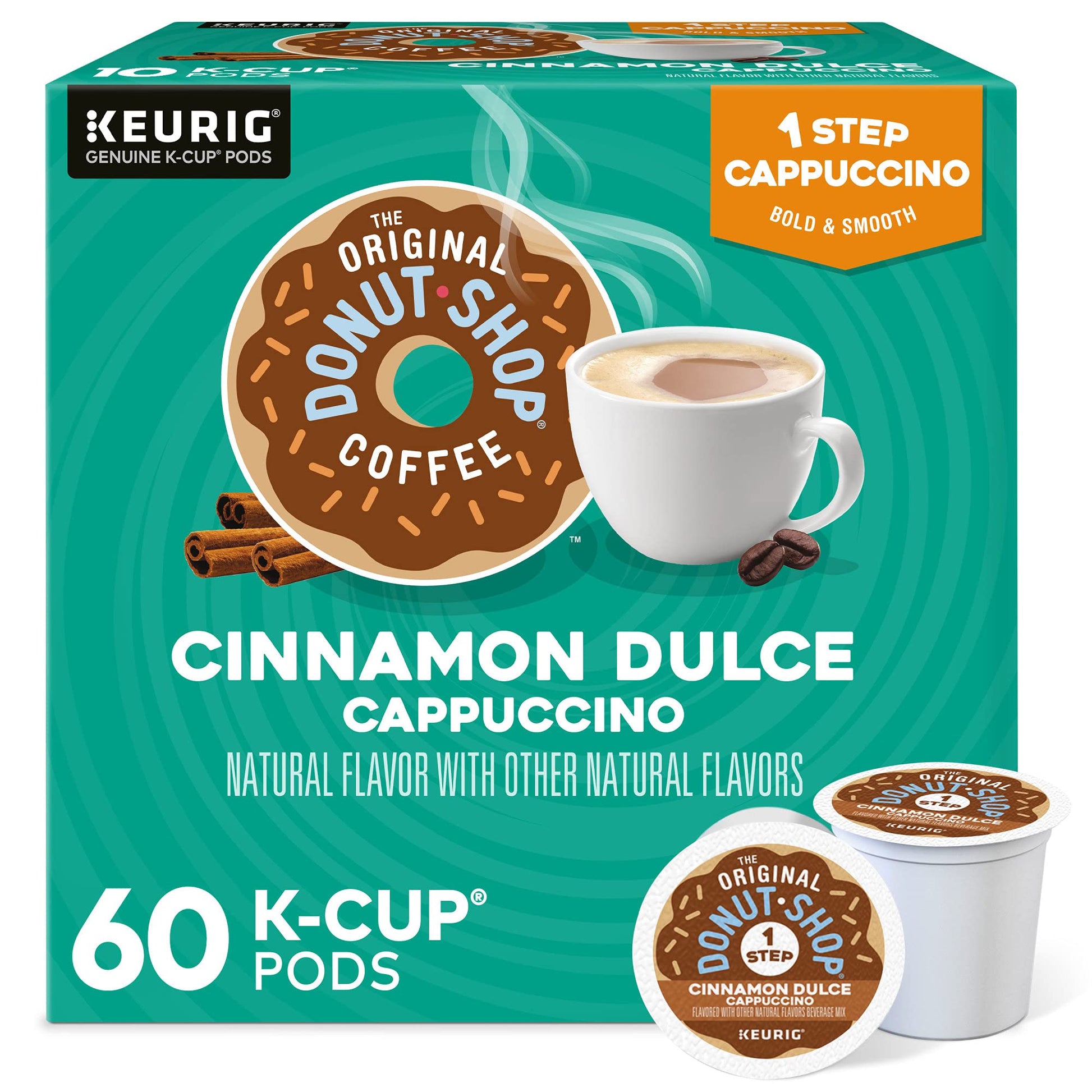 The Original Donut Shop Cappuccino K-Cup Pods, Cinnamon Dulce, 60 Count