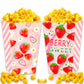 JeVenis 12 PCS Strawberry Party Favor Popcorn Boxes Summer Strawberry Boxes Goodies Boxes Treat Box for Berry One Strawberry Bir