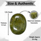 Vesuvianite Palm Stone - Pocket Massage Worry Stone For Natural Body Chakra Balancing, Reiki Healing And Crystal Grid