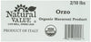 Natural Value Organic Orzo, Durum Wheat Semolina Pasta, 10 Pound
