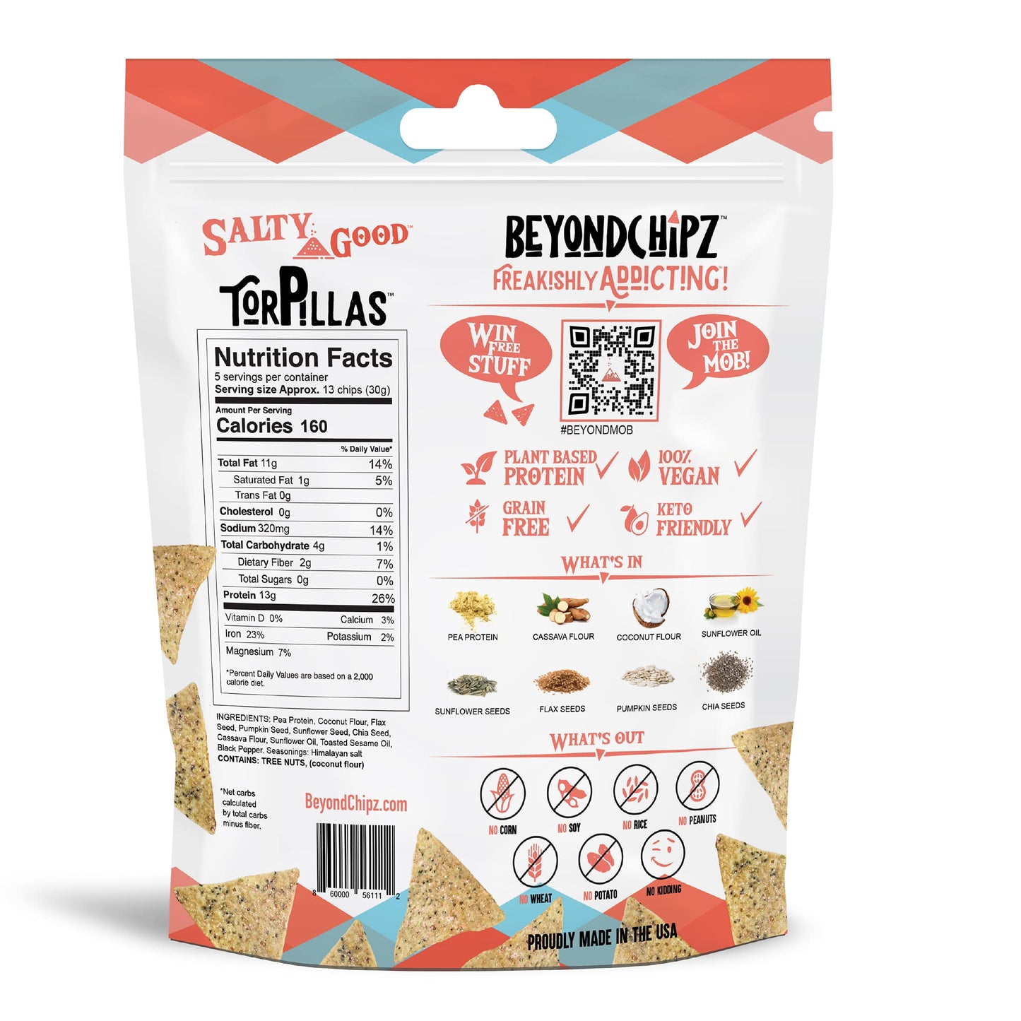 Beyondchipz Low Carb Tortilla Chips, Ultimate Sampler Pack, Keto Friendly, Gluten Free, 5.3Oz Bag, Pack Of 4