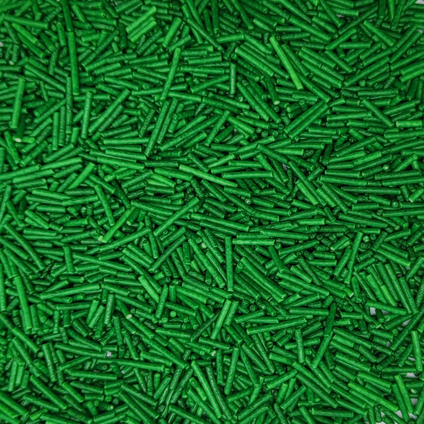Green Jimmy Sprinkles Edible Mix Size Jimmies Cake Decorations Soft Jimmies For Topping Ice Cream, Cookies, Cakes, Wedding Party