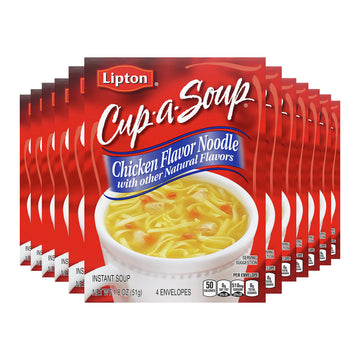 Lipton Cup-a-Soup Instant Soup, Chicken Noodle Flavor, 1.8 oz (Pack of 12), Model 41000014246