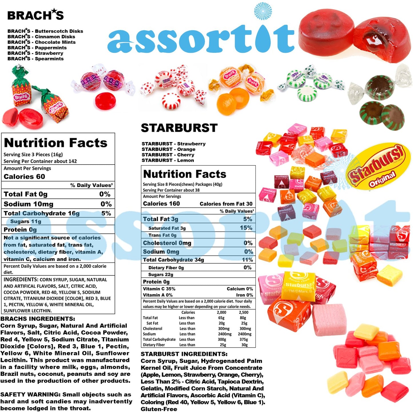 ASSORTIT X Starburst Collab Halloween Bulk Special Assorted Starbursts & Hostess Mix Fruit Pops 9.75 Lb Bulk Soft Chewy & Hard C