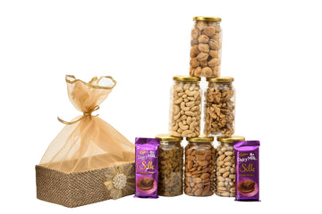 NUTRI MIRACLE Rakhi Gift Basket for Brother|Sister |Festive Gifts with Dry Fruits and chocolate |Birthday and Anniversary
