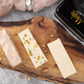 Mughe Gourmet Halvah Assortment 1.88lb (850g) Tin Gift Box - 3 Delicious Vegan Marble Tahini Halvah Bars Pistachio, Cocoa, Vanil
