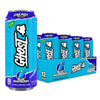 Ghost Energy Drink - 12-Pack  Blue Raspberry  16Oz Cans - Energy & Focus & No Artificial Colors - 200Mg Of Natural Energy Blend  L-Carnitine & Taurine - Gluten-Free & Vegan