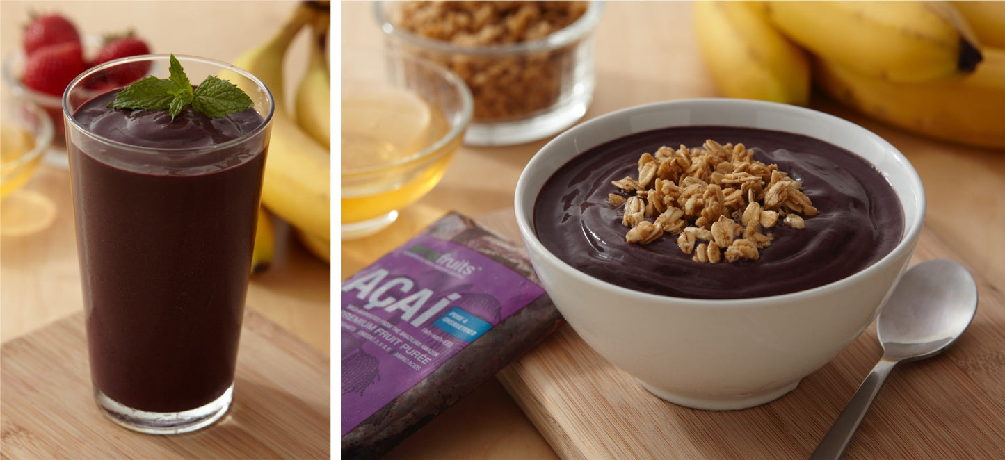 Amafruits Acai Berry Frozen Puree Pure And Unsweetened Smoothie And Bowl Packs | Usda Organic | Non-Gmo Certified | Zero Sugar |