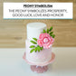Global Sugar Art Premium Peony Sugar Cake Flowers, Pink, Model 34251, 1 Count